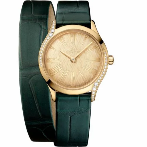 Omega Mini Trésor Quartz 26 Moonshine Gold - Diamond / Moonshine Gold / Double Tour 428.58.26.60.99.002 (42858266099002)